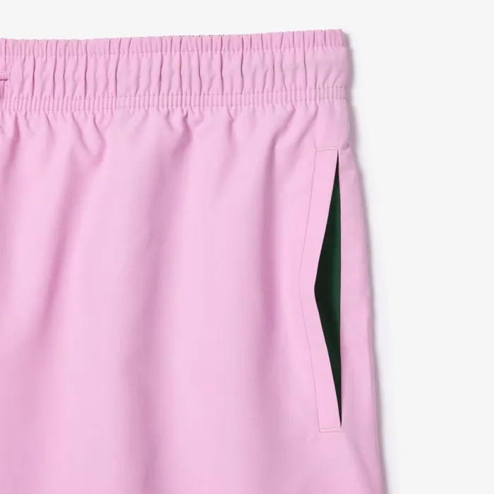 Shorts and Swim Men Lacoste Men039s Lightweight Swim Shorts Pink Green Ike