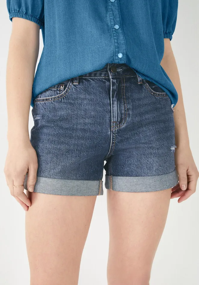 Shorts Women Hush Denim Shorts Dark Mid Blue Authentic