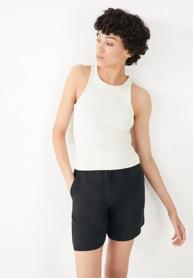 Shorts Women Hush Relaxed Linen Shorts Black