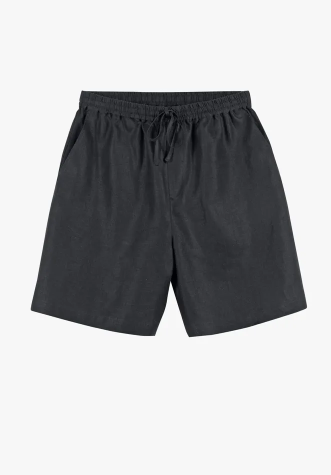 Shorts Women Hush Relaxed Linen Shorts Black