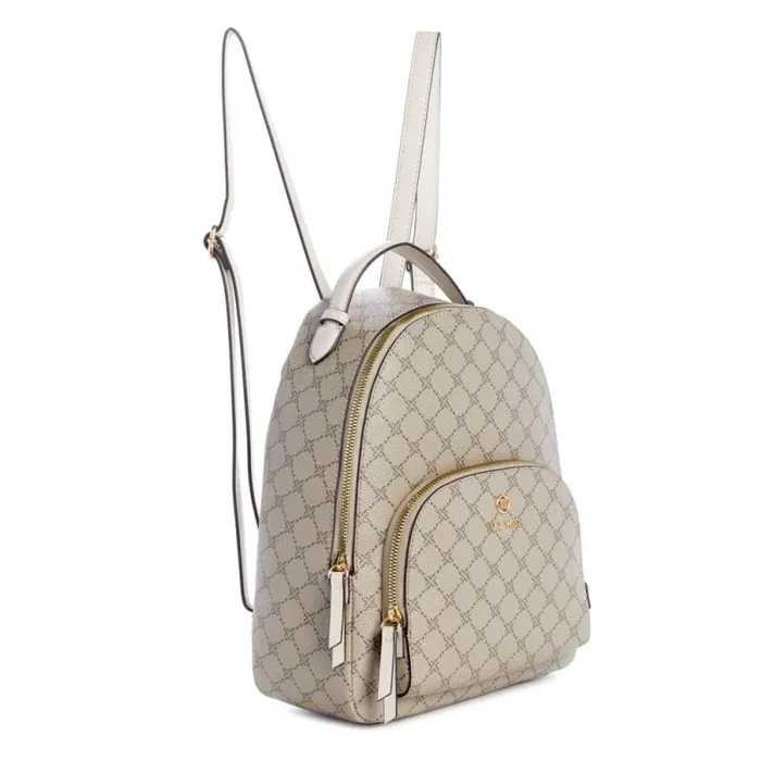Siera Backpack Beige Logo Milk Women Nine West Totes and Backpacks Siera Backpack Beige Logo Milk Women Nine West Totes and Backpacks