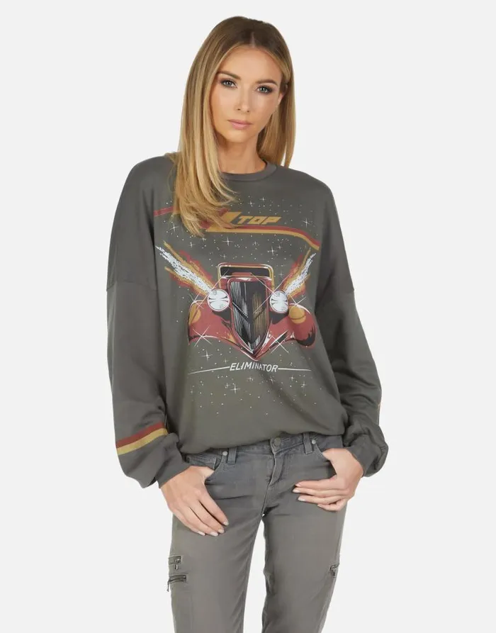 Sierra ZZ Top Eliminator Vintage Onyx Women Lauren Moshi Long Sleeve