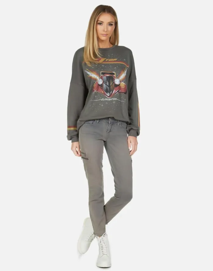 Sierra ZZ Top Eliminator Vintage Onyx Women Lauren Moshi Long Sleeve