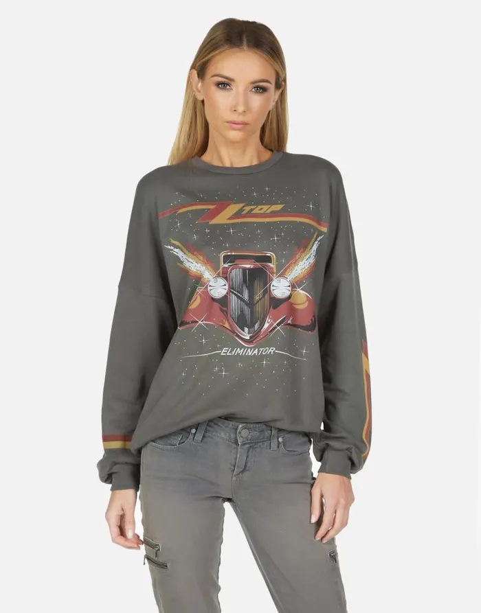 Sierra ZZ Top Eliminator Vintage Onyx Women Lauren Moshi Long Sleeve