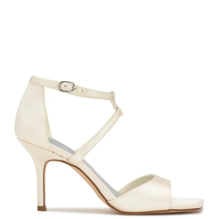 Sighs Heeled Sandals Silver Shimmer Women Nine West Sandals