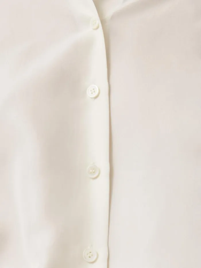 Silk Habotai Relaxed Shirt Ivory Women Jigsaw Shirts and Tops
