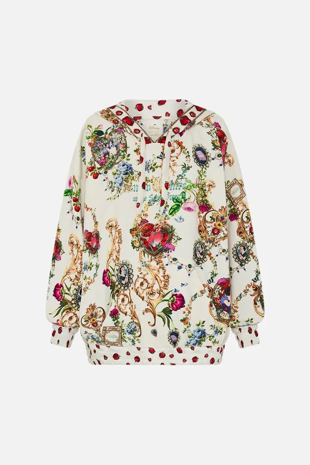 SILK HEM BAND BOYFRIEND HOODIE JUST ONE BITE SNOW WHITE Just One Bite Snow White Womens Camilla Knitwear