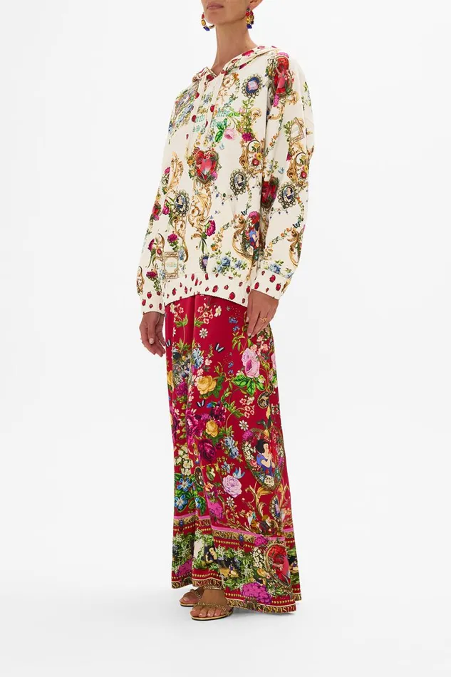 SILK HEM BAND BOYFRIEND HOODIE JUST ONE BITE SNOW WHITE Just One Bite Snow White Womens Camilla Knitwear