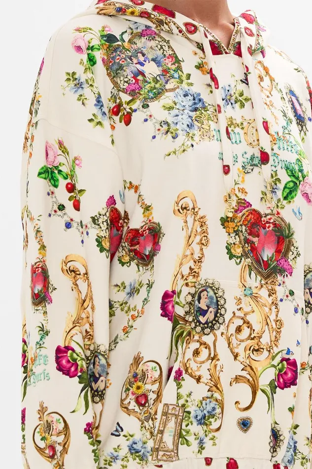 SILK HEM BAND BOYFRIEND HOODIE JUST ONE BITE SNOW WHITE Just One Bite Snow White Womens Camilla Knitwear