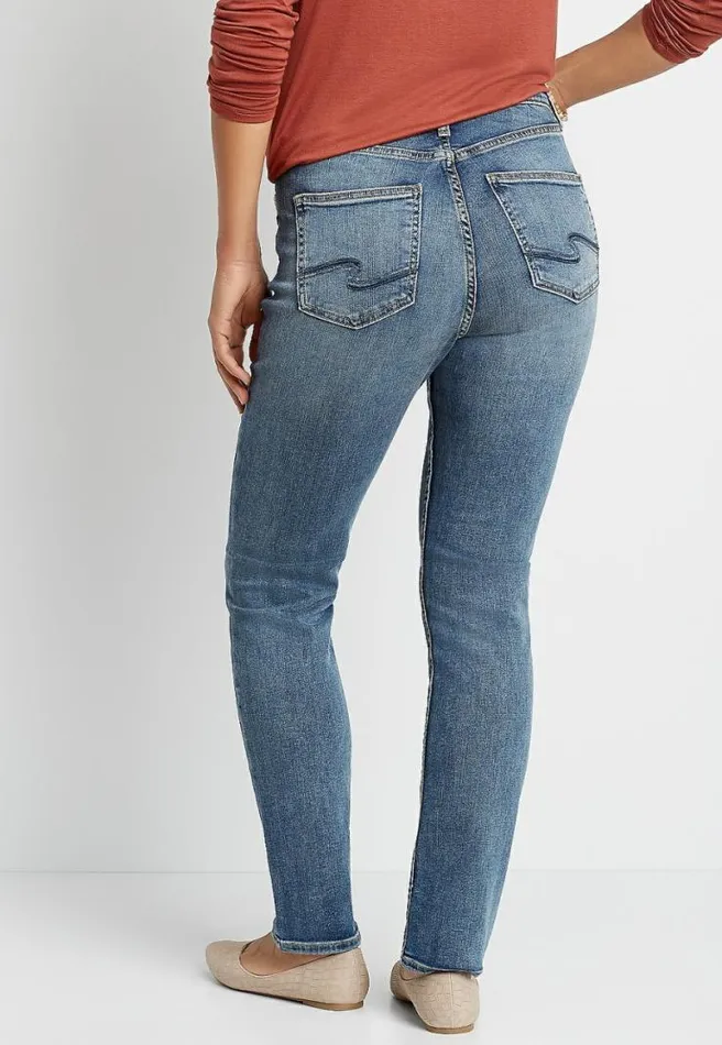Silver Jeans Co Avery High Rise Dark Straight Leg Jean Women Maurices Jeans
