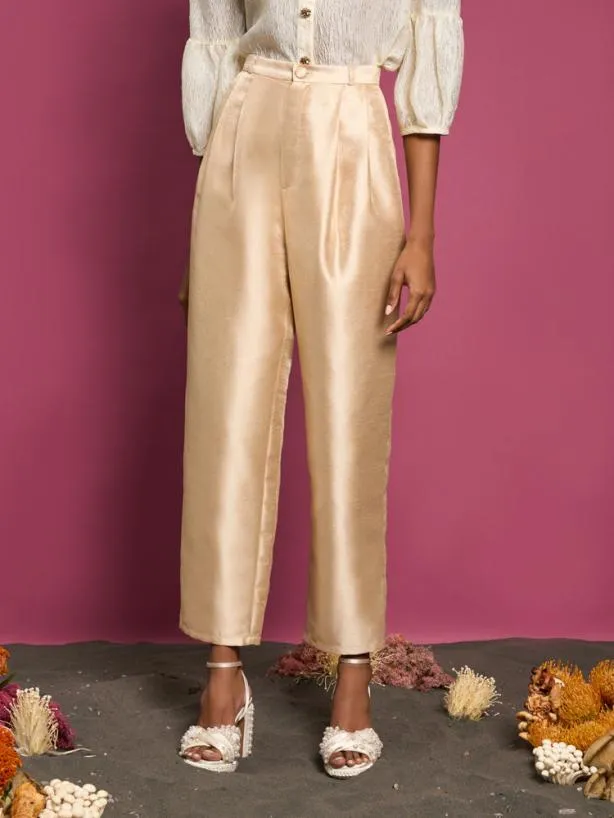 Sister Jane Bottoms Womenswear DREAM Mariana Peg Trousers Gold
