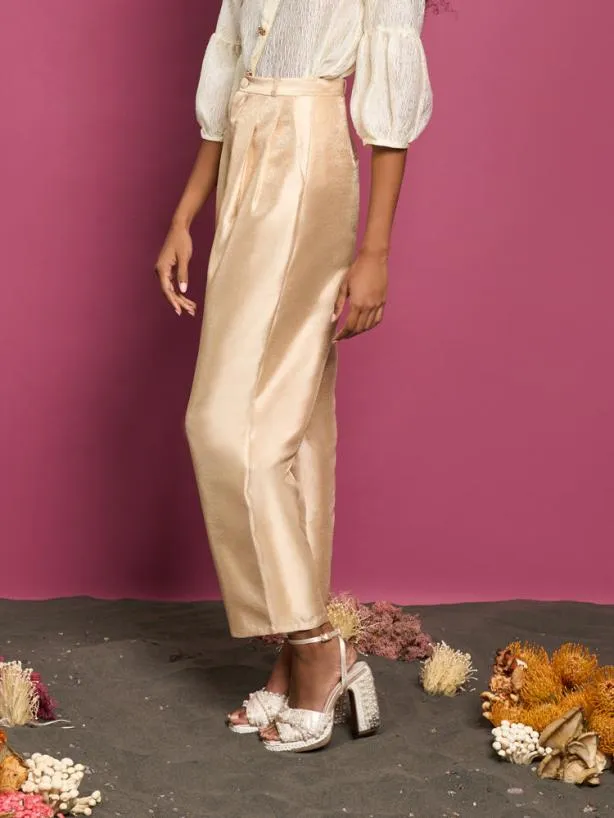 Sister Jane Bottoms Womenswear DREAM Mariana Peg Trousers Gold
