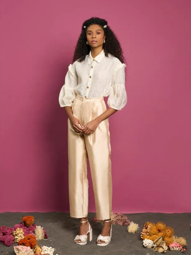 Sister Jane Bottoms Womenswear DREAM Mariana Peg Trousers Gold
