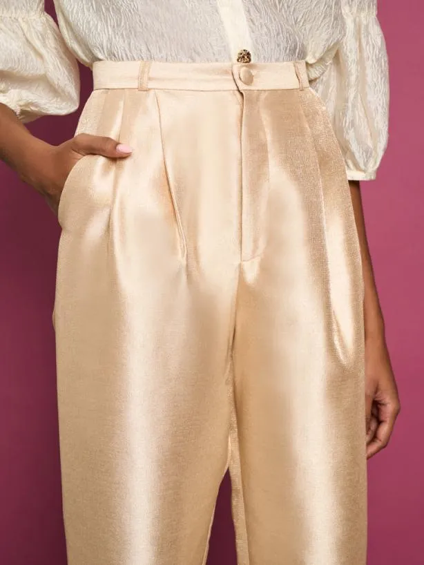 Sister Jane Bottoms Womenswear DREAM Mariana Peg Trousers Gold