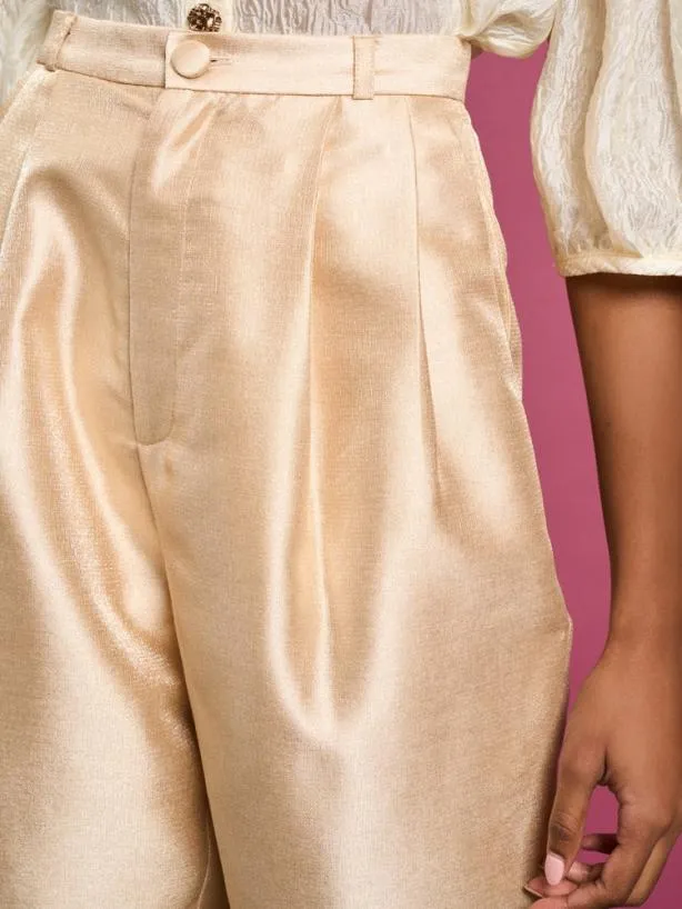 Sister Jane Bottoms Womenswear DREAM Mariana Peg Trousers Gold