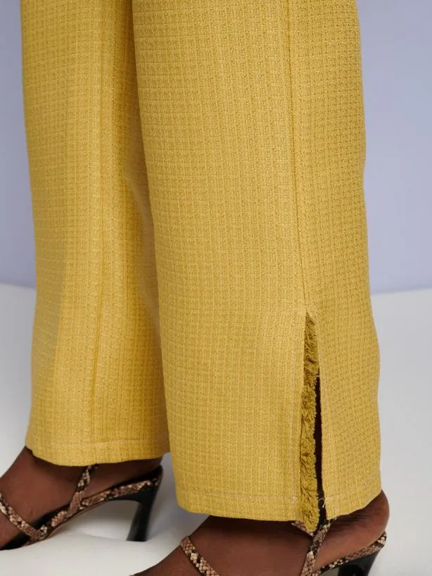 Sister Jane Bottoms Womenswear Ghospell Priya Fray Trousers Mustard Yellow