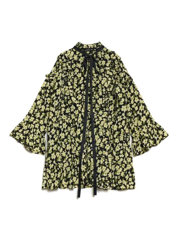 Sister Jane Dresses Womenswear Acoustic Floral Mini Dress Black Floral