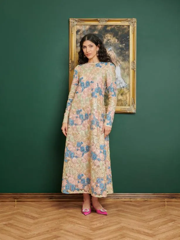 Sister Jane Dresses Womenswear DREAM Artist Embroidered Midi Dress Floral Multi