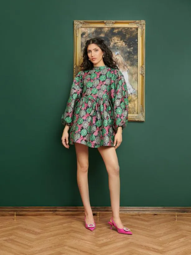 Sister Jane Dresses Womenswear DREAM Rivera Jacquard Mini Dress Multi Floral