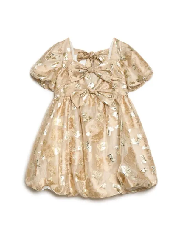 Sister Jane Dresses Womenswear DREAM Tambourine Organza Mini Dress Pale Gold
