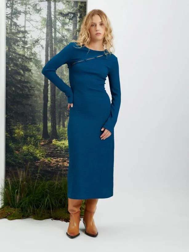 Sister Jane Dresses Womenswear Ghospell Amy Button Up Midi Dress Classic Blue