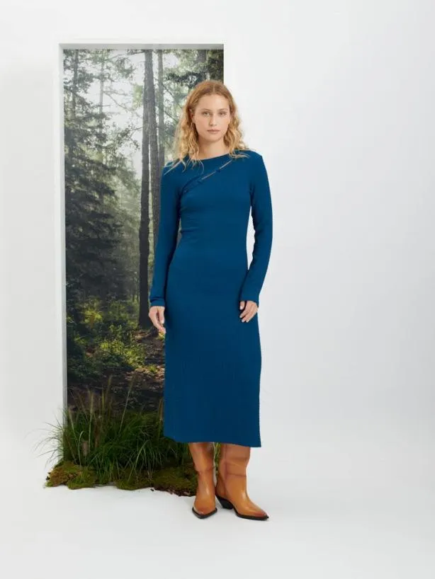 Sister Jane Dresses Womenswear Ghospell Amy Button Up Midi Dress Classic Blue