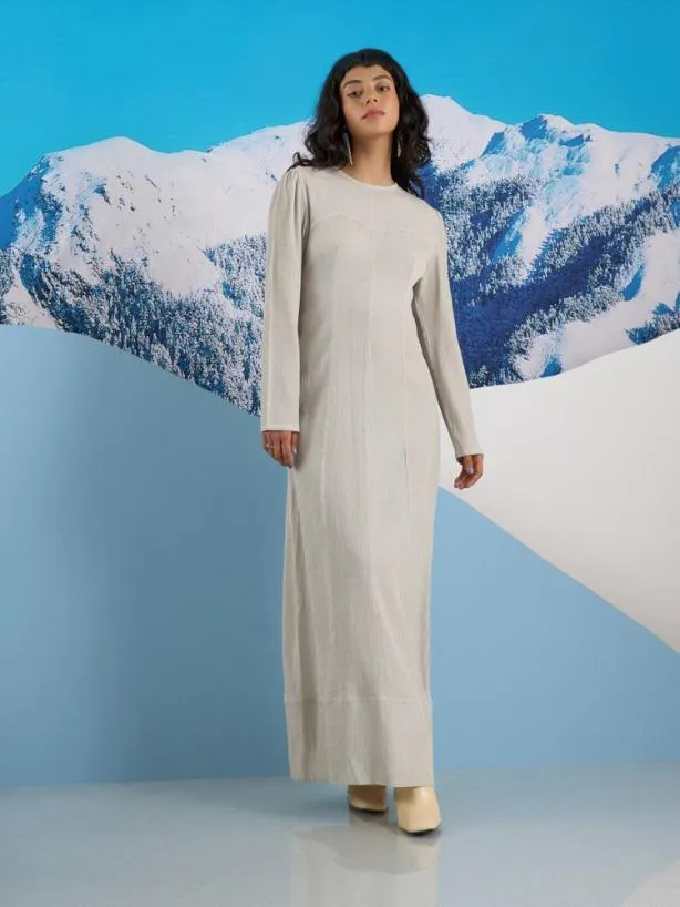 Sister Jane Dresses Womenswear Ghospell Kiana Seamed Midi Dress Silver Grey