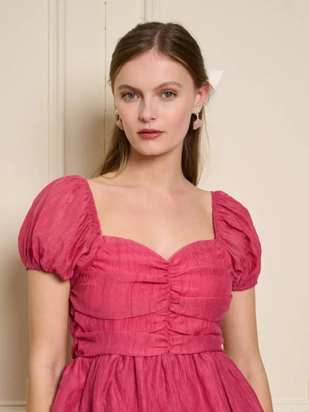 Sister Jane Dresses Womenswear Raspberry Ruffle Mini Dress Hot Pink
