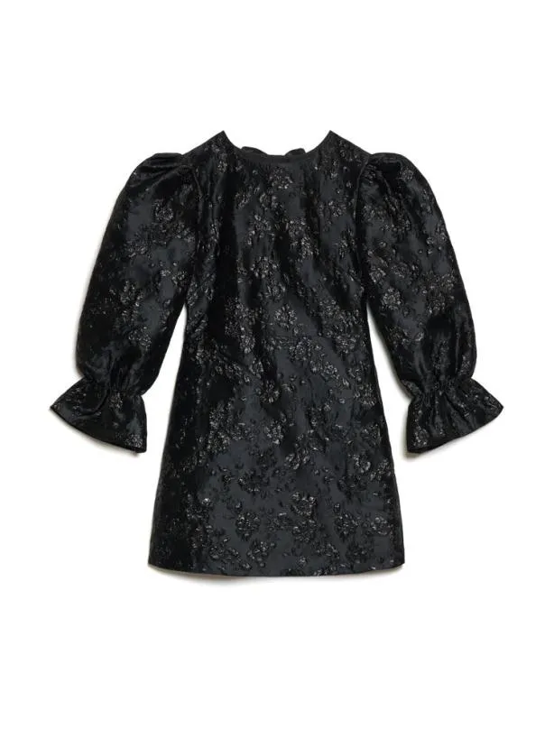 Sister Jane Dresses Womenswear Tribute Jacquard Mini Dress Deep Black