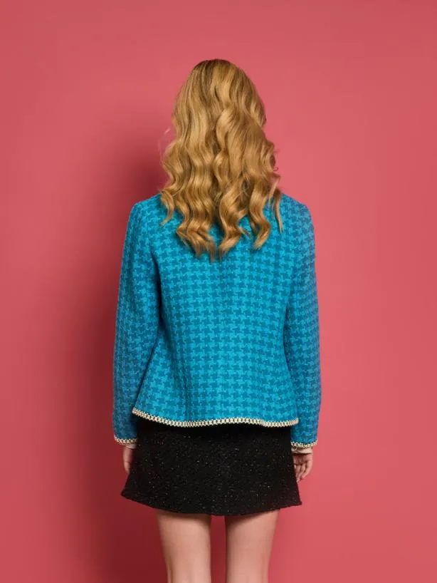 Sister Jane Jackets Womenswear DREAM Zoya Boucle Jacket Pool Blue