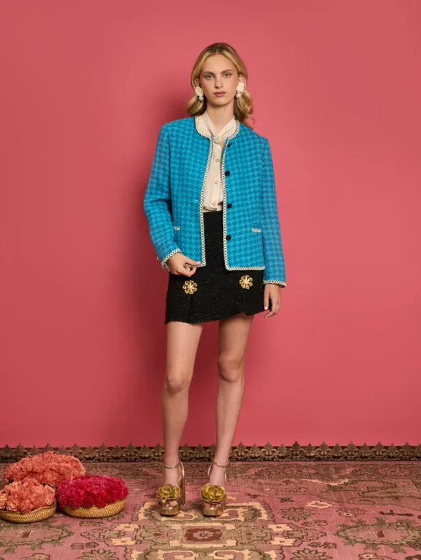Sister Jane Jackets Womenswear DREAM Zoya Boucle Jacket Pool Blue