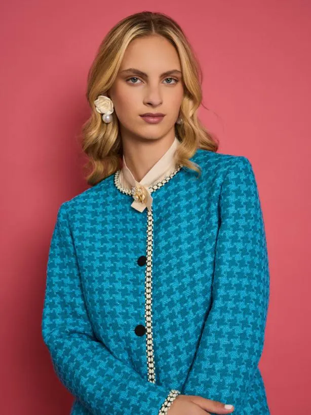 Sister Jane Jackets Womenswear DREAM Zoya Boucle Jacket Pool Blue