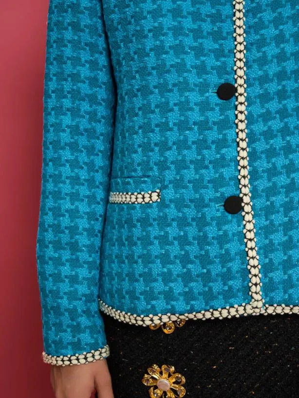 Sister Jane Jackets Womenswear DREAM Zoya Boucle Jacket Pool Blue