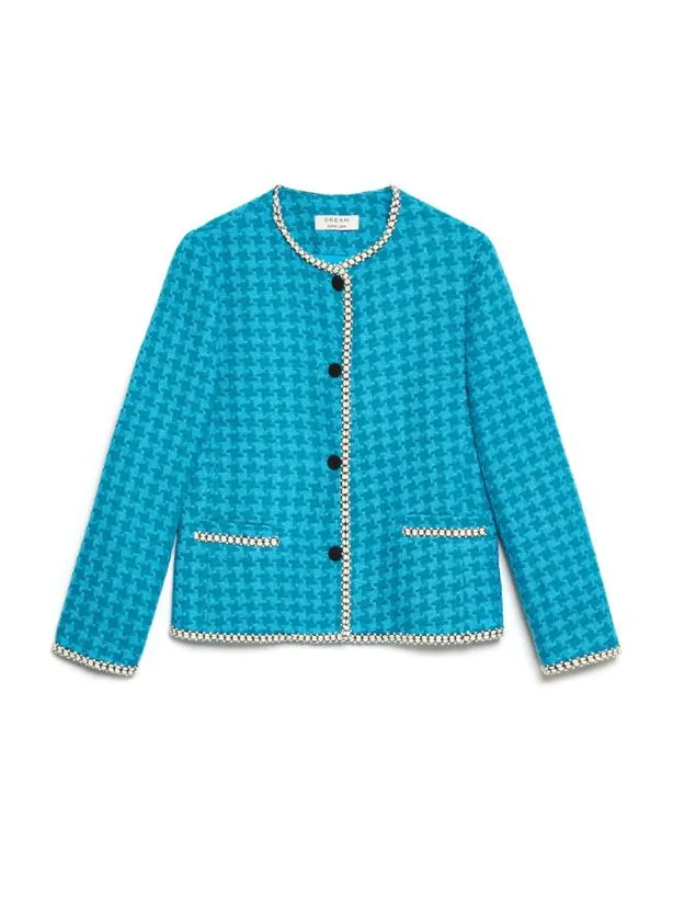 Sister Jane Jackets Womenswear DREAM Zoya Boucle Jacket Pool Blue