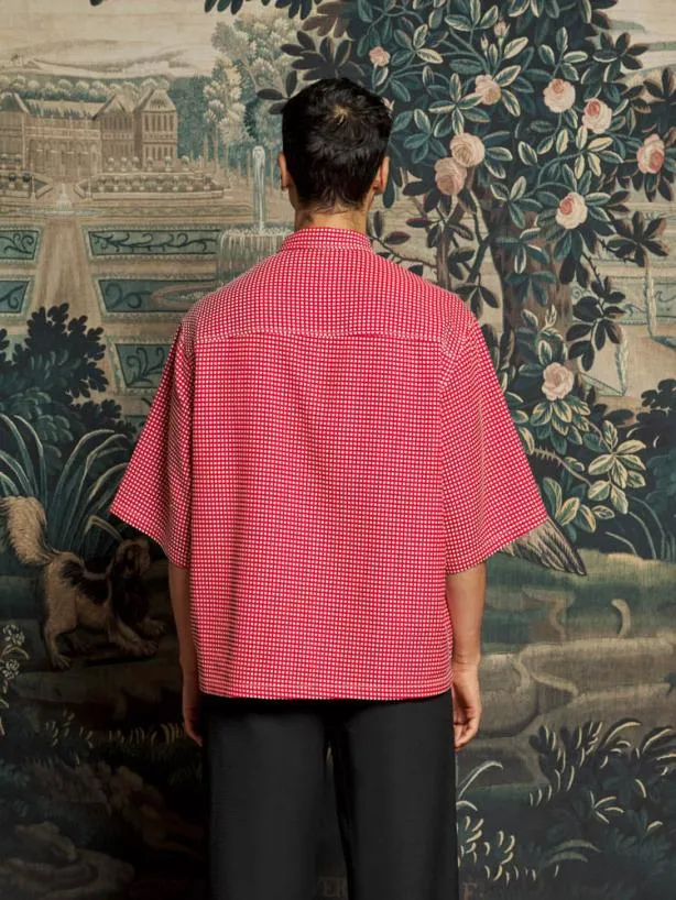 Sister Jane Shirts Menswear Rocco Rose Boxy Shirt Poppy Red