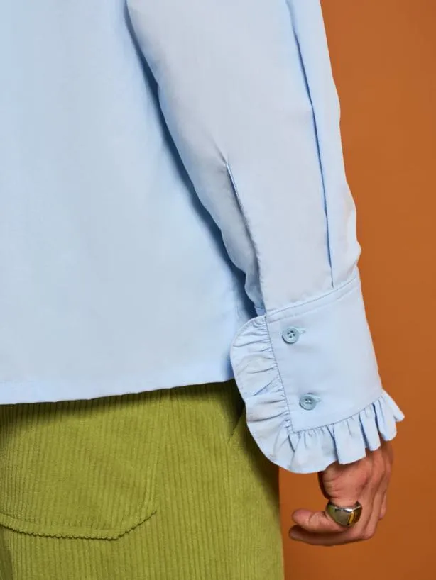 Sister Jane Tops Womenswear Freddie Ruffle Shirt Halogen Blue