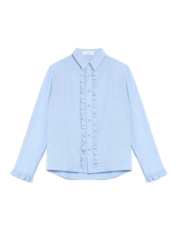 Sister Jane Tops Womenswear Freddie Ruffle Shirt Halogen Blue