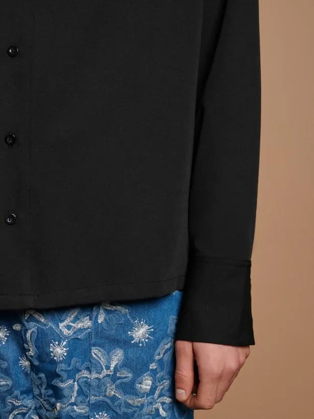 Sister Jane Tops Womenswear Tetra Tassel Shirt Black Ink