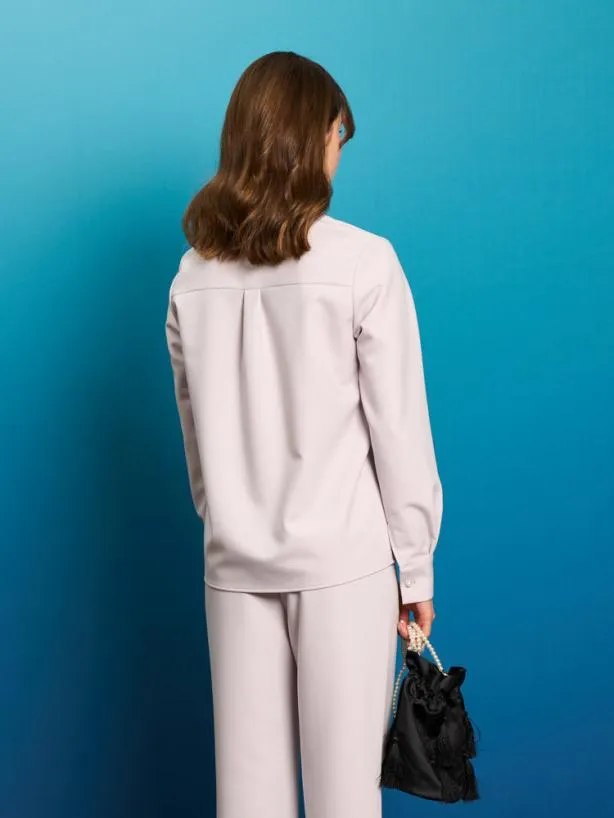 Sister Jane Tops Womenswear Tetra Tassel Shirt Pastel Lilac