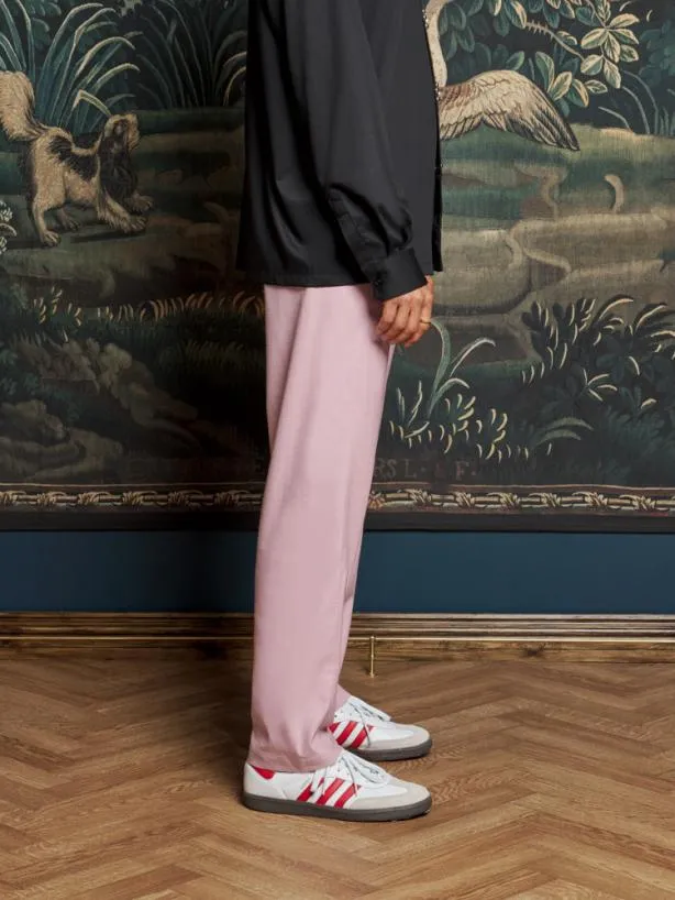 Sister Jane Trousers Menswear Lennon Woven Trousers Dusty Pink