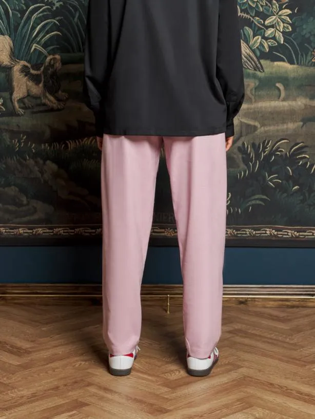 Sister Jane Trousers Menswear Lennon Woven Trousers Dusty Pink