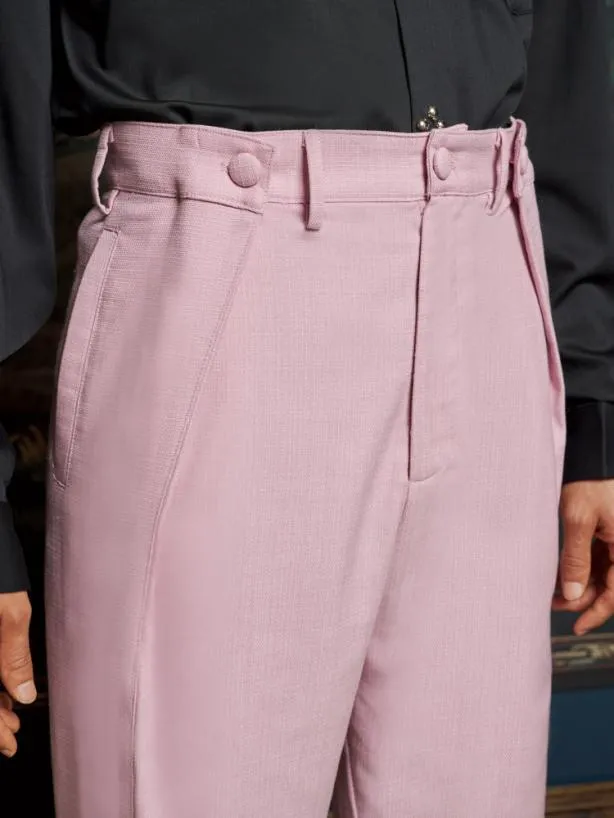 Sister Jane Trousers Menswear Lennon Woven Trousers Dusty Pink