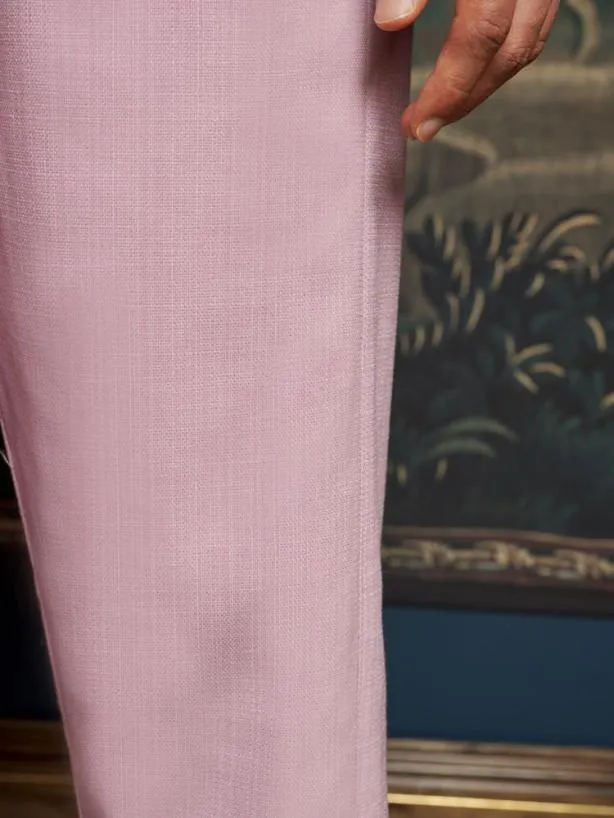 Sister Jane Trousers Menswear Lennon Woven Trousers Dusty Pink