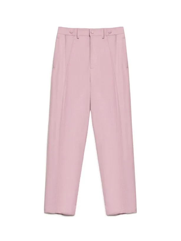 Sister Jane Trousers Menswear Lennon Woven Trousers Dusty Pink