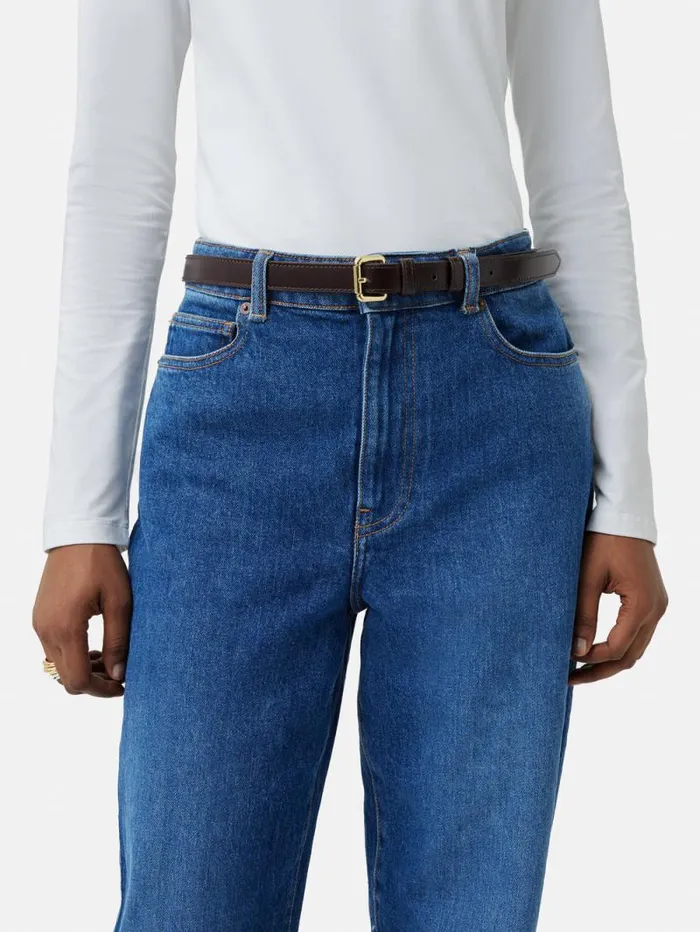 Skinny Leather Belt Conker Women Jigsaw Leather
