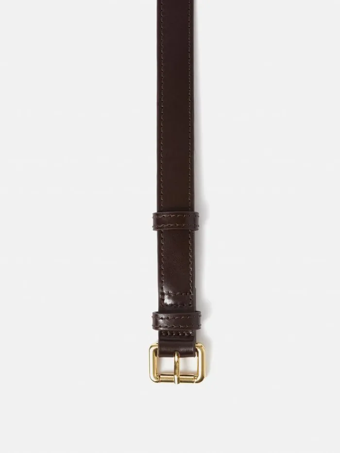 Skinny Leather Belt Conker Women Jigsaw Leather