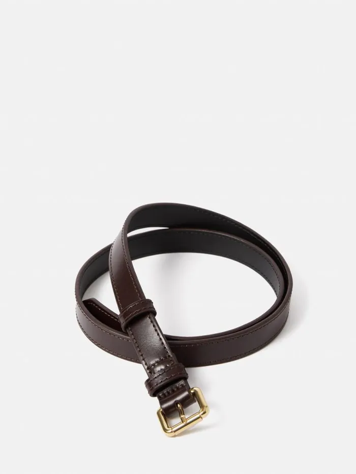 Skinny Leather Belt Conker Women Jigsaw Leather