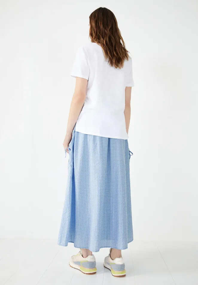 Skirts Women Hush Neela Checked Maxi Skirt Blue