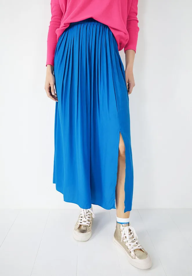 Skirts Women Hush Scarlett Pleated Maxi Skirt Blue