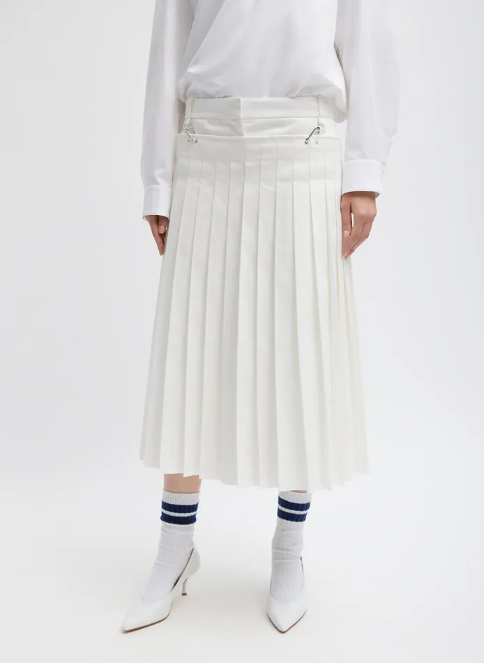 Skirts Women Tibi Chino Convertible Pleated Skirt